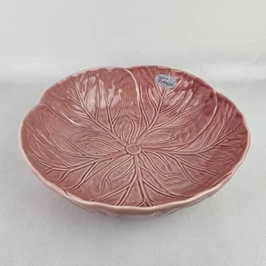 San Raphael von Bordallo Pinheiro Rosa Kohl Salat Gemüse Servierschüssel 11,5" - Bild 1 von 8
