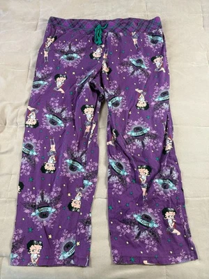 Betty Boop Pull On Drawstring Sleepwear Pajama Pants Graphic Purple Size XXL - Image 1 of 4