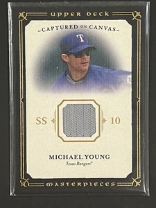 2008 Upper Deck Masterpieces Captured on Canvas Michael Young #CC-MY Rangers - Picture 1 of 2