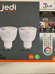 Jedi Lighting iDual 6.5W GU10 RGB LED Remote Controlled 2 Pack - Picture 1 of 1