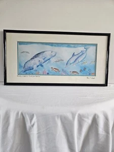 Sea World Aquarell von Pam Webb 20""L x 10""H mehrfarbig - Bild 1 von 6