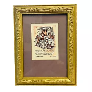Stampa fantasia Jody Bergsma 1986 drago infermiera #3318/7500 opaca 5”x7” cornice 7”x9” - Foto 1 di 5