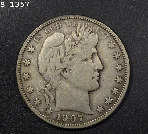 1907-O Barber Half Dollar "F/VF" *Free S/H After 1st Item* Cover