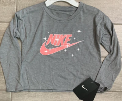 Camisa Nike Niñas Just Do It Manga Larga Logo Niños Talla 5-6 Años (6) Foto 1 de 4