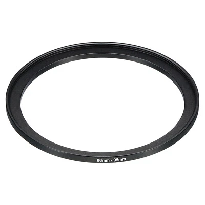 86mm-95mm Metal Step Up Ring, Camera Lens Filter Adapter Ring Black - Imagem 1 de 4