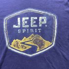 Jeep Spirit Lucky Brand T Shirt Mens LARGE Blue graphic mountain duck travel