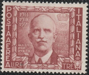 1938 Posta aerea Proclamazione dell' Impero 3 lire nuovo linguellato MH - Foto 1 di 1