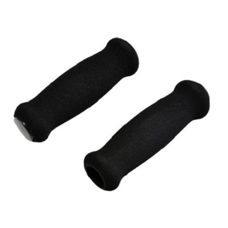 UNIVERSAL BIKE BLACK HANDLEBAR GRIPS FOAM FIXIE CITY ROAD CYCLE VINTAGE PAIR - Image 1 of 1