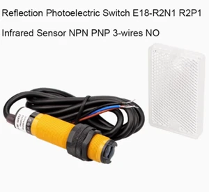 Reflexions-Lichtschranke E18-R2N1 R2P1 Infrarotsensor NPN PNP 3-adrig Schließer - Bild 1 von 8