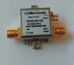 New Mini-Circuits ZX60-6013E 20-6000MHz 50 Ohm SMA RF Coaxial Amplifier - Picture 1 of 3