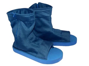 Halloween Party Cosplay Costume Blue Ninja Shinobi Chunin Shoes Sandals - Picture 1 of 1
