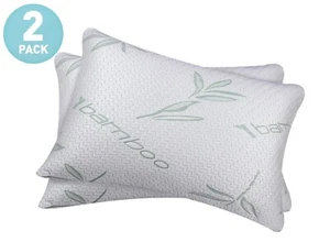 Bamboo Hypoallergenic Shredded Memory-Foam Pillows with Washable Cover - Picture 1 of 8