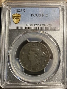 1823/2 large cent PCGS F-12 - Picture 1 of 4