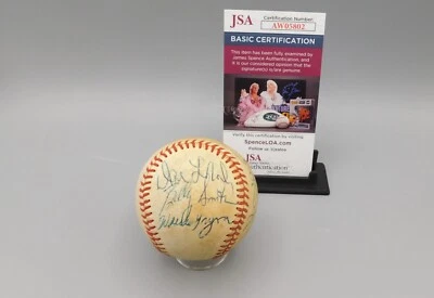 NOLAN RYAN +7 Other Players Signed Rawlings Baseball ~ 1975 Angels Team ~ JSA - Image 1 of 4