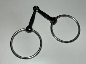 Loose Ring 5" Mouth Snaffle Horse Bit 3" Iron Stainless Steel Single Jointed - Picture 1 of 17