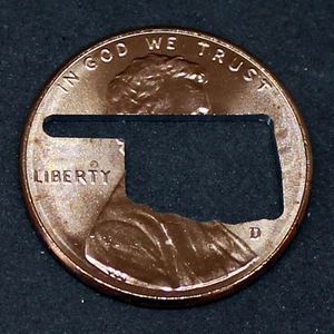 Lucky penny with Oklahoma cut out - Picture 1 of 1