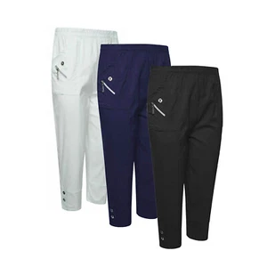 MÄDCHEN KINDER PULL UP FREIZEITHOSE DEHNBUND KNOPFHOSE SCHMALER UNTERTEIL - Bild 1 von 13