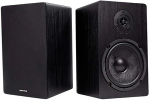 2 RockShelf 64B 400w Black 6.5"" Home Theater Bookshelf Speakers/4 Ohm (ROCKS... - Picture 1 of 12