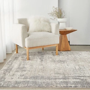 Elliott Grey Beige Ridge Distressed Modern Floor Rug - 5 Sizes - Picture 1 of 7