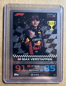 2023 Topps Turbo Attax Race Winner Max Verstappen Foil #268 - Picture 1 of 1