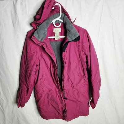 LL Bean Women's Winter Warmer Coat Berry Size X Small Read Description  - Image 1 of 4