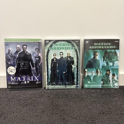 The Complete Matrix Trilogy 3-DVD 3-MOVIES TOP 250 FILM Revolutions Reloaded R4 - image 1 of 4