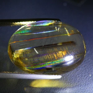 35.50 Cts_Antique Gem Collection_100 % Natural Unheated Rainbow Rutile Scapolite - Picture 1 of 5