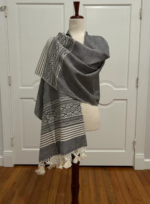 Rebozo tradicional mexicano de Oaxca Mex. ¡Chal mexicano, chaleco con flecos!! Foto 1 de 4