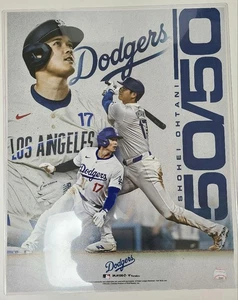 Shohei Ohtani 50/50 Poster with Clear Case - MLB Los Angeles Angels Collectible - Picture 1 of 5