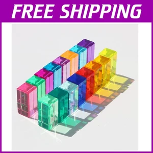 Colorful Crystal Building Blocks - 16PCS Sensory Light Stacking Blocks for Kids - Picture 1 of 9