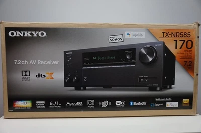 Receptor de Home Theater Digital Onkyo TX-NR585 7.2 Canais com Wi-Fi e Bluetooth - Imagem 1 de 4