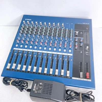 Yamaha MG16 / 4 channel Analog console Mixer Audio Equipment Blue Music Gear - Image 1 of 4
