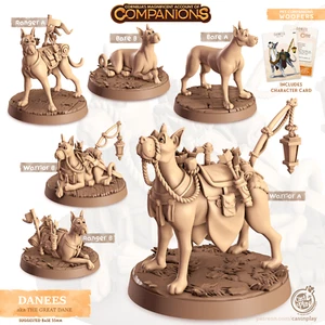 Dog companion Danees the Great Dane paintable miniature 3D printed - Picture 1 of 2