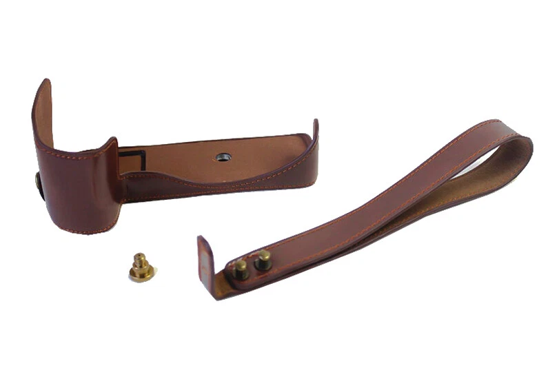 Half Shell Camera Case Nikon P1000 Pouch Leatherette Coffee CC1817c - Image 1 of 1