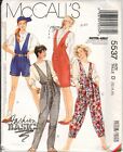 1991 McCall's Pattern 5537 Size D 12-14-16 Misses Jumper Jumpsuit 3 lenghts FF