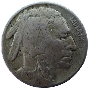 1918-D Buffalo Nickel - VF - Very Fine - Full Horn - Picture 1 of 2
