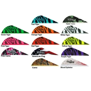 Tiger 100 pk Bohning Blazer Tiger Vane 2" Arrow Fletching Mix & Match 14 Colors - Picture 1 of 1