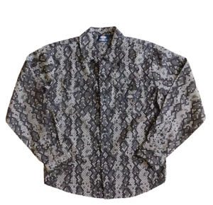 Dickies Shirt Mens S Camden Snake Print Khaki Daring Escape Collection Utility - Picture 1 of 5