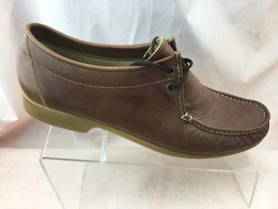 Zapatos mocasines FLORSHEIM Chukka de cuero marrón sin usar, talla US 10,5 D Foto 1 de 4