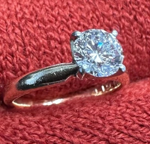 .58ct Leo Diamond Round Solitaire 14kt W/Platinum Setting. Size 3.75 - Picture 1 of 11