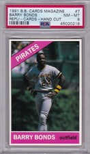 1991 B.B. Cards Magazine #7 BARRY BONDS PSA 8 NM/MT Pittsburgh PIRATES TOUGH!