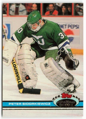 1991-92 Peter Sidorkiewicz Topps Stadium Club - Hartford Whalers - Image 1 of 2