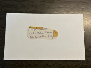 Ray Kremer Signed Index Card Cut 3x5 20 Game Winner Pittsburgh Pirates RARE! - Picture 1 of 2
