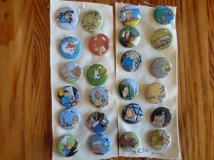 Tintin Round Safety Pin Badges - individual purchase - Picture 1 of 1