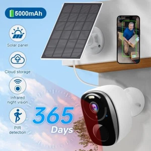 HD 1080P Wireless Solar Power WiFi Outdoor Home Security IP Camera Night Vision - Picture 1 of 15