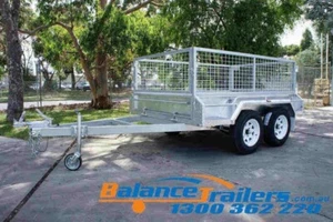 8x5 Galvanised Tandem Box Trailer With Mechanical Brake ATM 2000KG - Picture 1 of 11