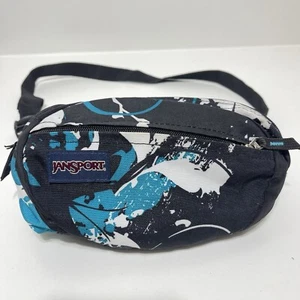 Jansport Fifth Avenue Fanny Pack Waist Bag Blue White Black Graphics - Picture 1 of 6