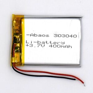 3.7 V 400mAh 303040 Li-Polymer Rechargeable Battery Li-ion LiPo Cell for GPS MP3