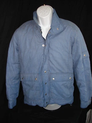 1970-е Alpine дизайн твердого небесно-голубой вниз заполненный куртка мужская размер. M шикарный! - Изображение 1 из 4