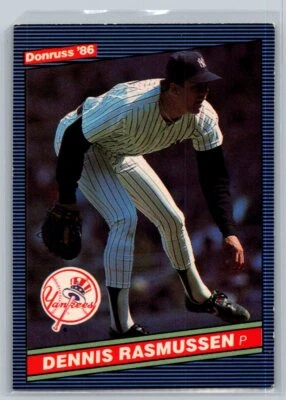 1986 Donruss Baseball #336 Dennis Rasmussen - VG - New York Yankees - Image 1 of 2